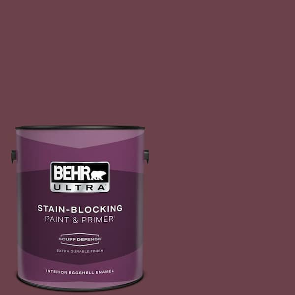 BEHR ULTRA 1 gal. #110D-7 Vin Rouge Extra Durable Eggshell Enamel Interior Paint & Primer