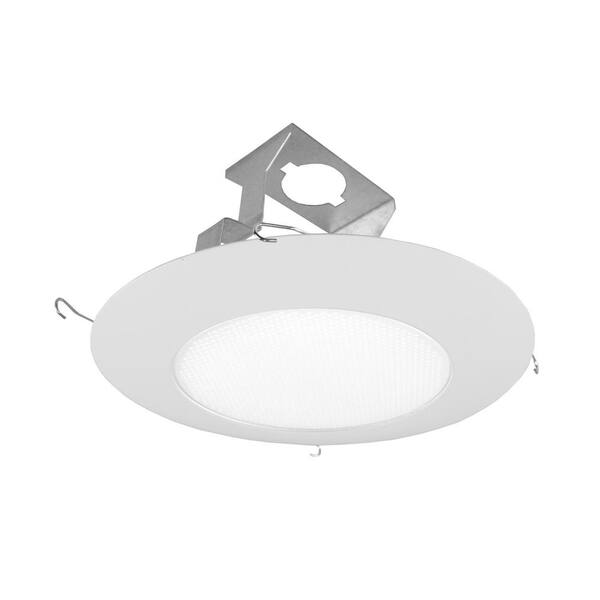 E26 Series 6 in. White Recessed Ceiling Light Open Trim with Socket Support