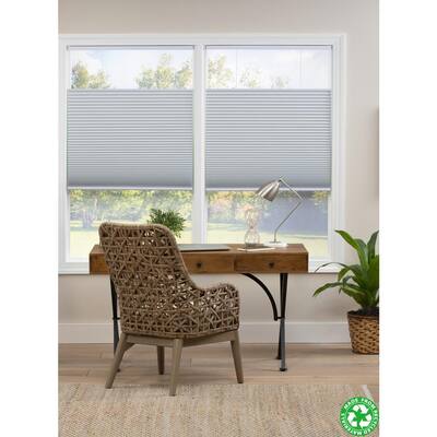 Cut-to-Width White Cordless Top Down Bottom Up Blackout Eco Polyester Cellular Shade 55 in. W x 48 in. L
