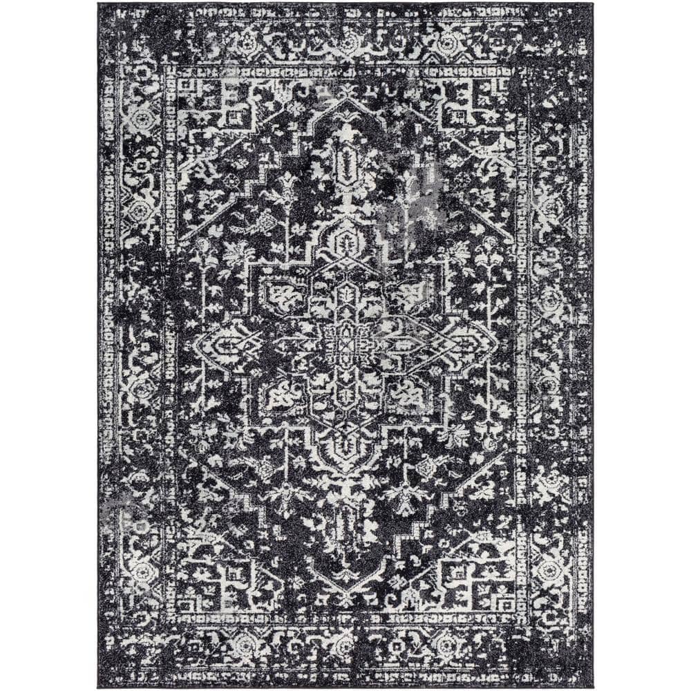 Demeter Classic Black Rectangular Area Rug, 7'10" x 10'3"