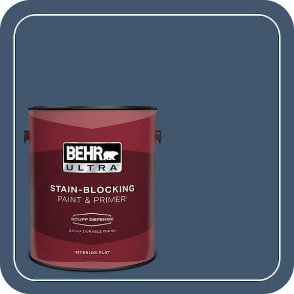 BEHR ULTRA 1 gal. #ECC-16-3 Inlet Harbor Extra Durable Flat Interior Paint & Primer