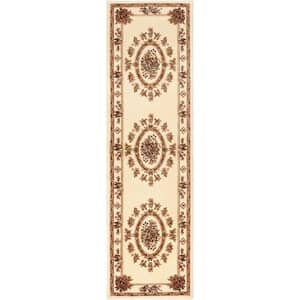 Timeless Le Petit Palais Ivory 2 ft. 3 in. x 7 ft. 3 in. Traditional Runner Rug