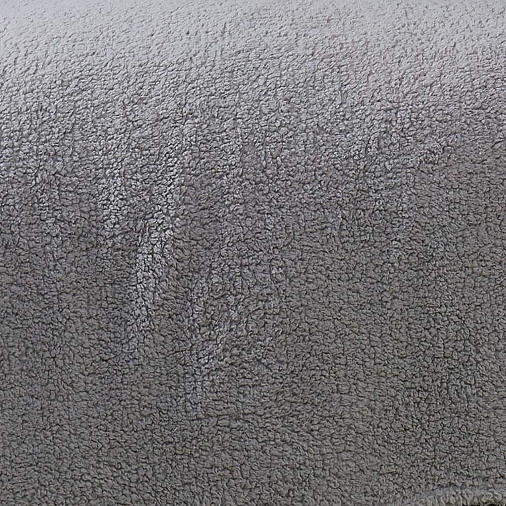 Brooklyn Loom Full Grey Faux Fur Sherpa Bed Blanket