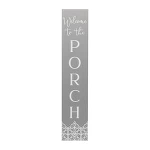 Welcome to the Porch Vertical Gray Wood Wall Decorative Sign