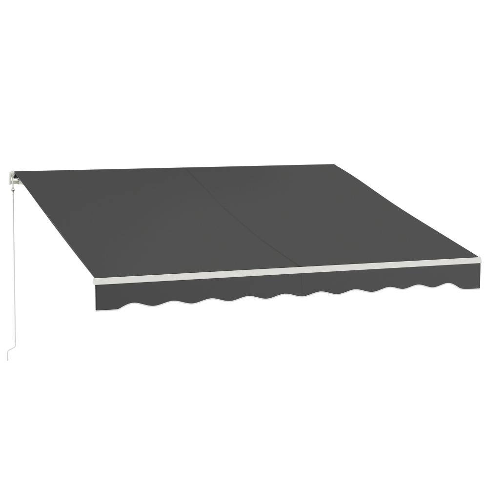 12 ft. W x 10 ft. D Electric Awning, UV Protection Sun Shade Shelter w/ Remote Controller & Manual Crank Handle, Black price history on PriceWatchPro
