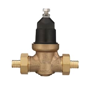 3/4 in. NR3XL Pressure Reducing Valve with Double Union PEX Crimp Tailpiece Connection Lead Free