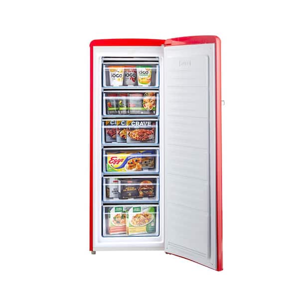 Galanz 11-cu ft Convertible Upright Freezer/Refrigerator (Retro Red) ENERGY  STAR in the Upright Freezers department at