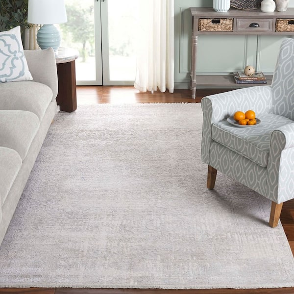 Centennial 6 ft. x 9 ft. Light Gray/Beige Medallion Area Rug