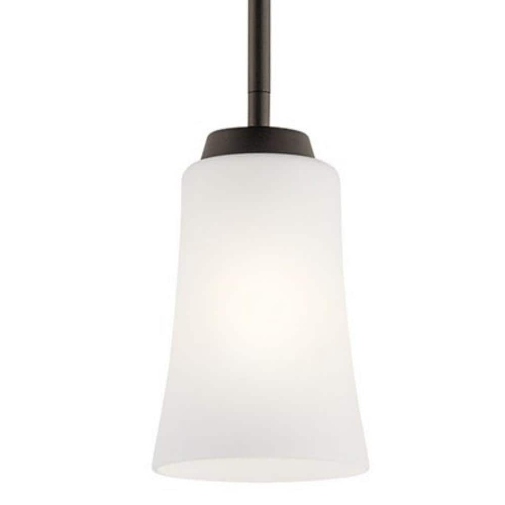 Olde Bronze Mini Pendant Light with Glass Shade