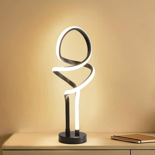 Sofucor 21.45 in. Black Dimmable LED Swing Arm Task and Reading Lamp