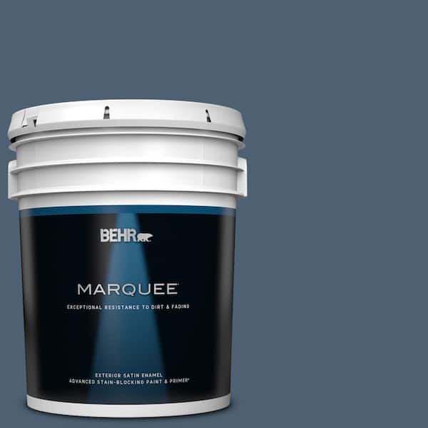 BEHR MARQUEE 5 gal. #PPU14-19 English Channel Satin Enamel Exterior Paint & Primer