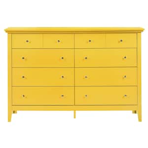 Hammond 8-Drawer Yellow Double Dresser (39 in. x 58 in. x 18 in.)