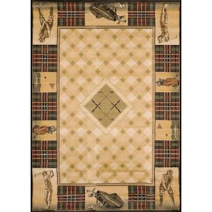 Genesis Classic Open Natural 7 ft. 10 in. x 10 ft. 6 in. Abstract Polypropylene Area Rug