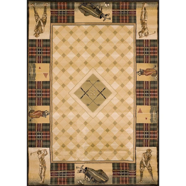 United Weavers Genesis Classic Open Natural 7 ft. 10 in. x 10 ft. 6 in. Abstract Polypropylene Area Rug