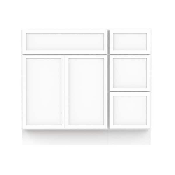 36 in. W x 21 in. D x 32.5 in. H Bath Vanity Cabinet without Top in White