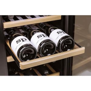 Design WineSafe 15.6 in. 43-Bottle Wine, 0-Can Beverage Cooler, Compressor Wine Cellar, Stainless, w/ Locks