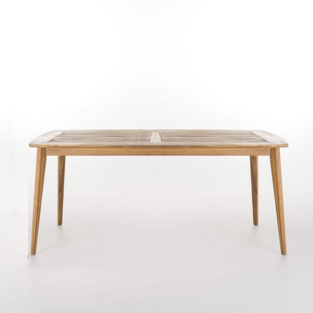 Sunqueen 71" Teak Brown Wooden Patio Dining Table