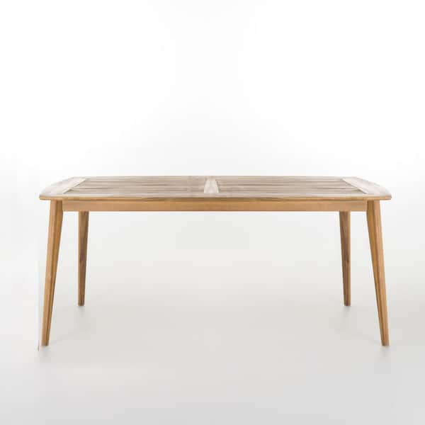 Teak Rectangular Wood Outdoor Patio Dining Table