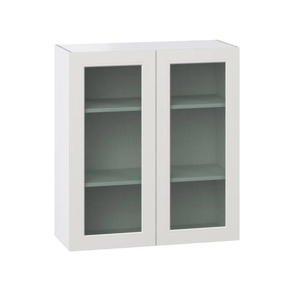 J COLLECTION 36 in. W x 40 in. H x 14 in. D Littleton Painted Gray Recessed Assembled Wall Kitchen Cabinet