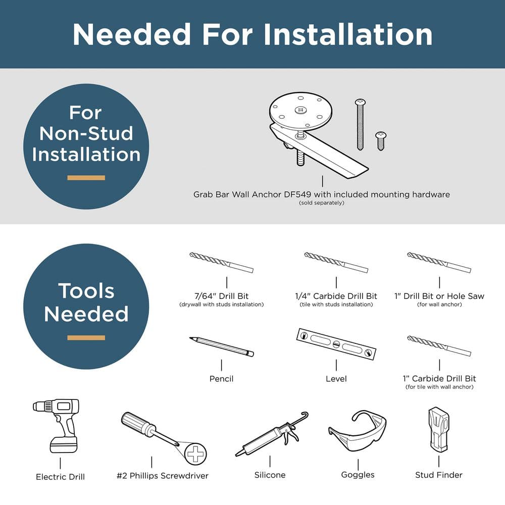 Stainless Steel 36" ADA Compliant Wall Mount Grab Bar