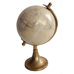 12 in. H Metal Gold Globe