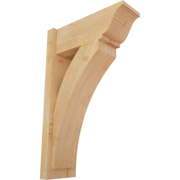 Ekena Millwork 8 in. x 32 in. x 20 in. Douglas Fir Thorton Traditional Rough Sawn Outlooker