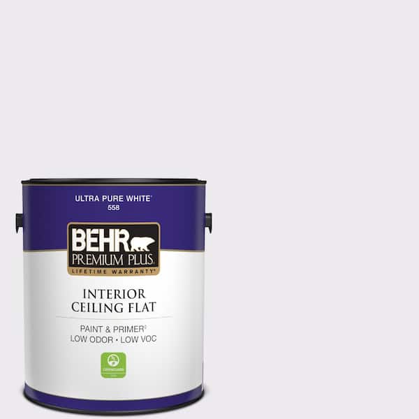 BEHR PREMIUM PLUS 1 gal. #630A-1 Amethyst Cream Ceiling Flat Interior Paint