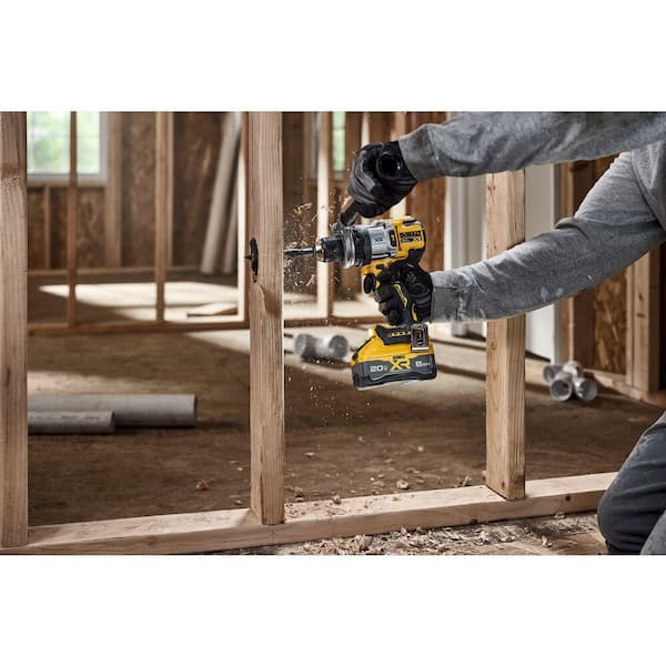 DEWALT - 20V XR Lithium-Ion Cordless Hammer Drill Kit with 8.0 Ah Battery, Charger and Kit Bag