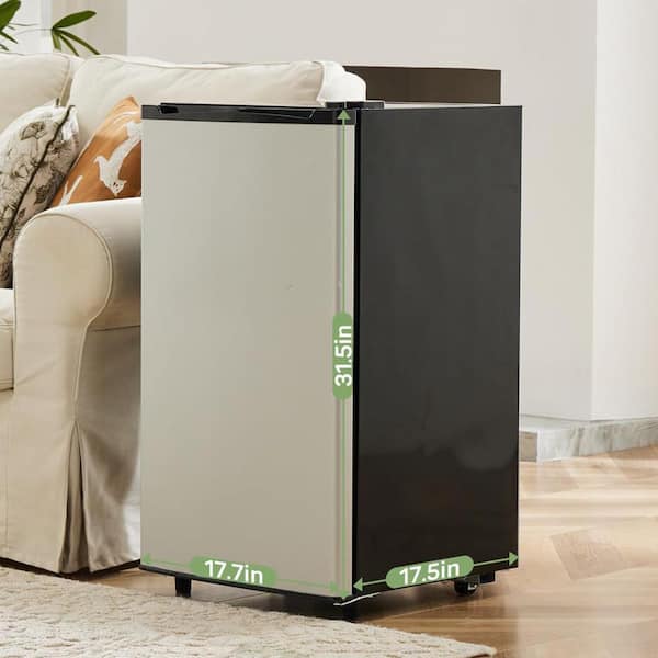 Relyblo 3.2 cu. ft. Manual Push Button Defrost Mini Upright