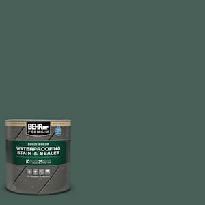 1 qt. #M440-7 Rainforest Solid Color Waterproofing Exterior Wood Stain and Sealer