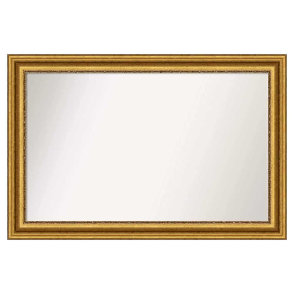 Parlor Gold 47.75 in. W x 31.75 in. H Custom Non-Beveled Recycled Polystyrene Framed Bathroom Vanity Wall Mirror price history on PriceWatchPro