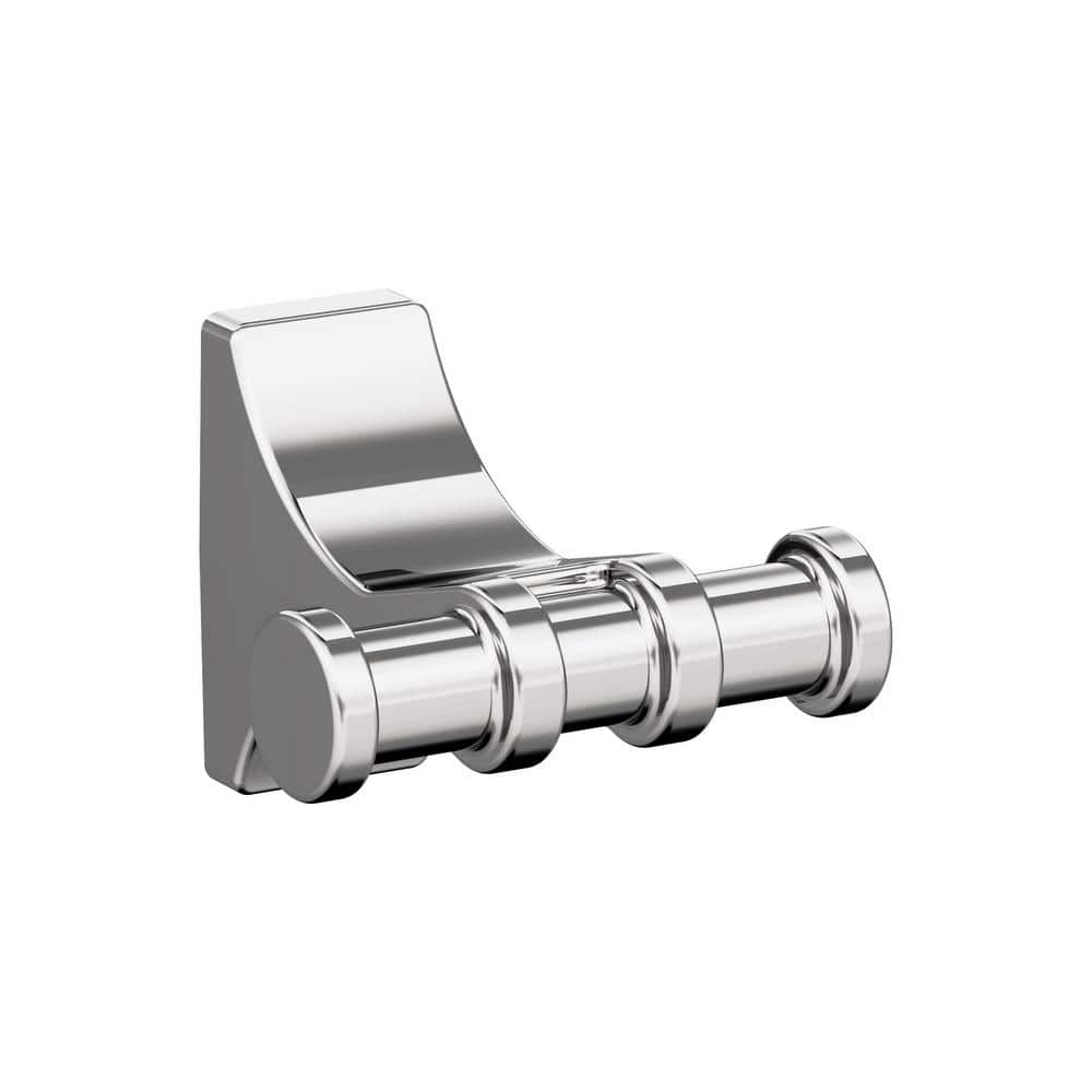 Davenport Chrome Double Prong Wall Mounted Robe Hook