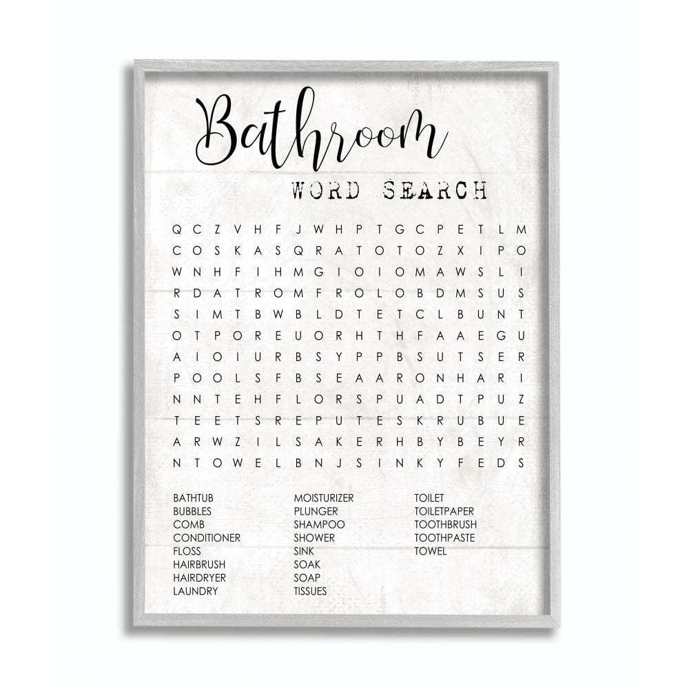 Wood Canvas Wall Hanging Sign Kitchen Decor Word Search Puzzle Art Print