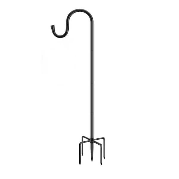 84 in. Heavy Duty Shepherd's Hooks with 7-Prong Base for Hanging Bird Feeders, Solar Lights, Plants, Garden Decor