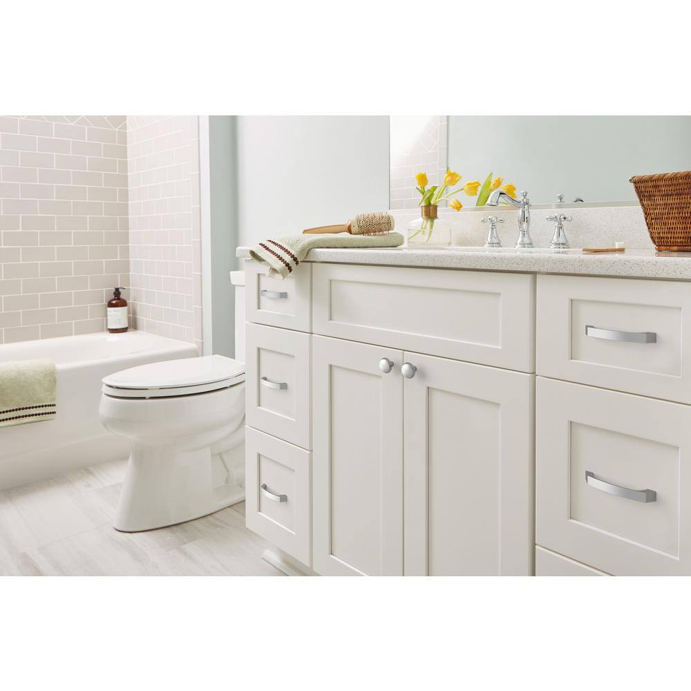 Polished Chrome Modern Cabinet and Drawer Pull with Mounting Hardware