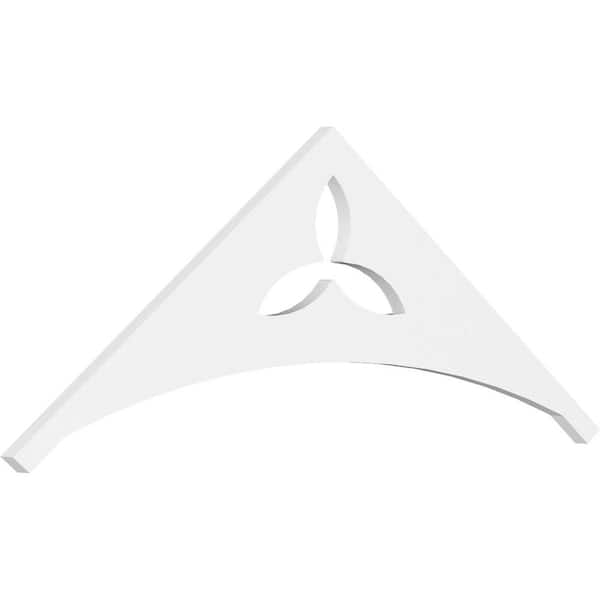 Ekena Millwork 1 in. x 48 in. x 18 in. (9/12) Pitch Naple Gable Pediment Architectural Grade PVC Moulding