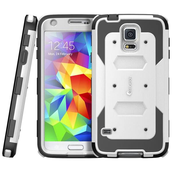 Unbranded i-Blason Galaxy S5 Armorbox Series Full-Body Case with Screen Protector, White