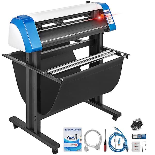 VEVOR Vinyl Cutter Machine 34 in. Floor Stand Semi-Automatic DIY Vinyl Printer Cutter Machine Manual Positioning Sign Cutting