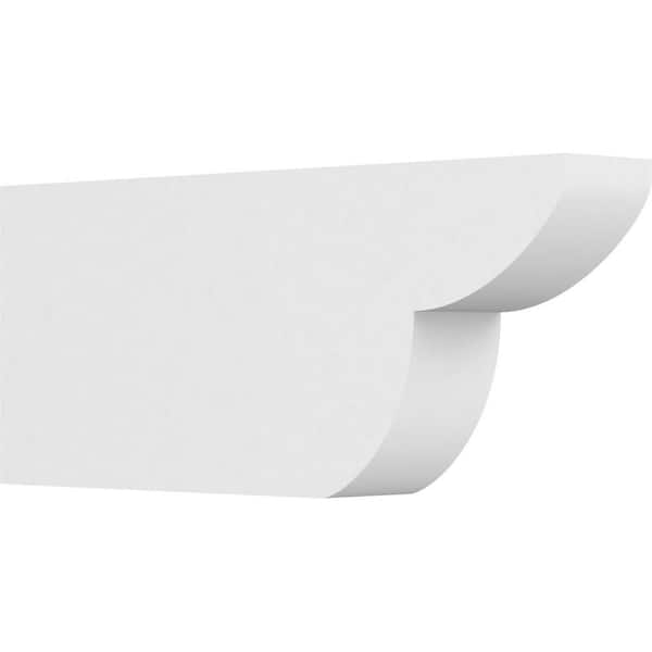 Ekena Millwork 4 in. x 10 in. x 24 in. Standard Crestline Architectural Grade PVC Rafter Tail Brace