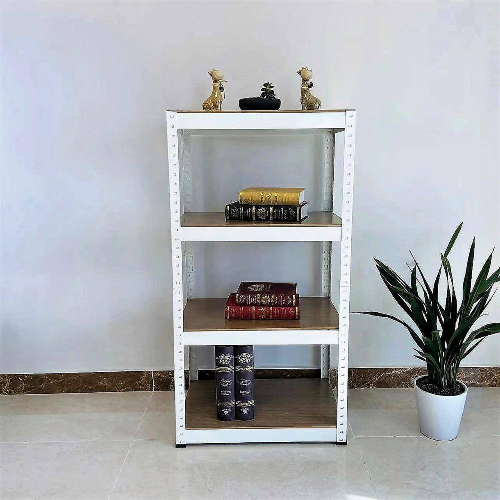 White 4-Tier Heavy Duty Adjustable Shelving Unit-Perfect for Garage, Warehouse and More 23.6" x 15.7" x 47.2"