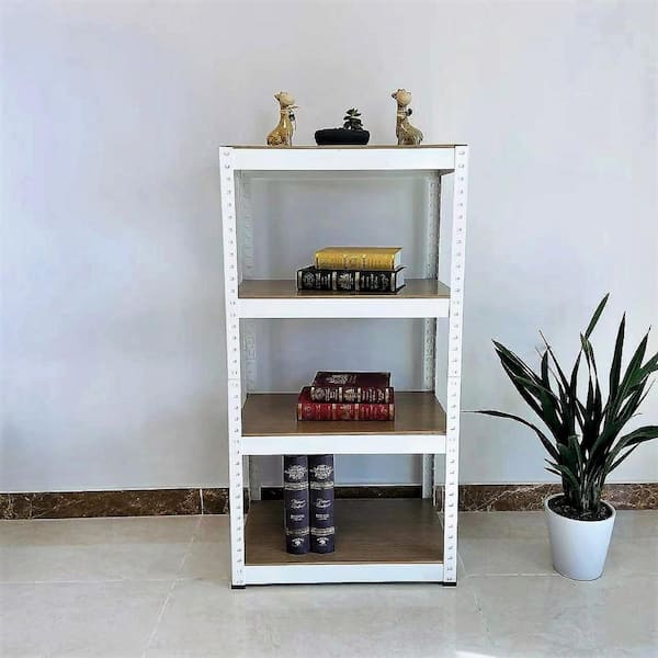 Tahanbath White 4-Tier Heavy Duty Adjustable Shelving Unit-Perfect for Garage, Warehouse and More 23.6" x 15.7" x 47.2"