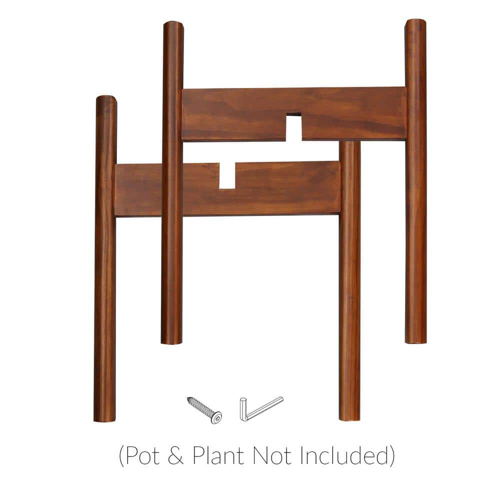 Antique Mahogany Mid-Century Modern 10" Wood Plant Stand