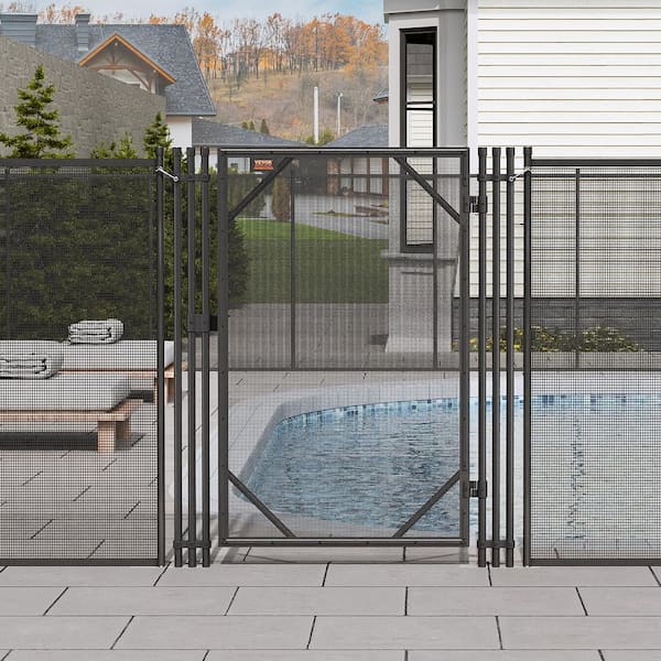 Pool Fence Gate 4 x 2.5 ft. Pool Gate for Inground Pools Pool Safety Fence Gate Kit with Stainless Steel Latch Removable