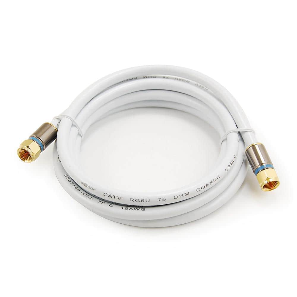 6 ft. RG-6 Coaxial Cable - White