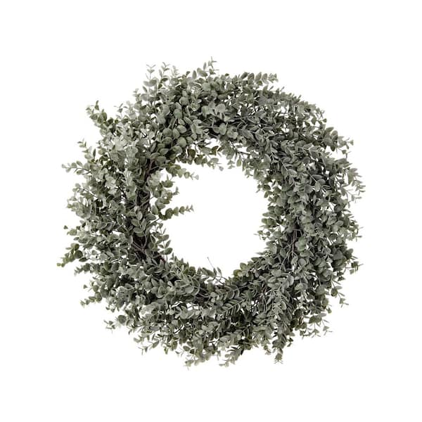 Regency International 26 in. Artificial Grey Green Eucalyptus Wreath