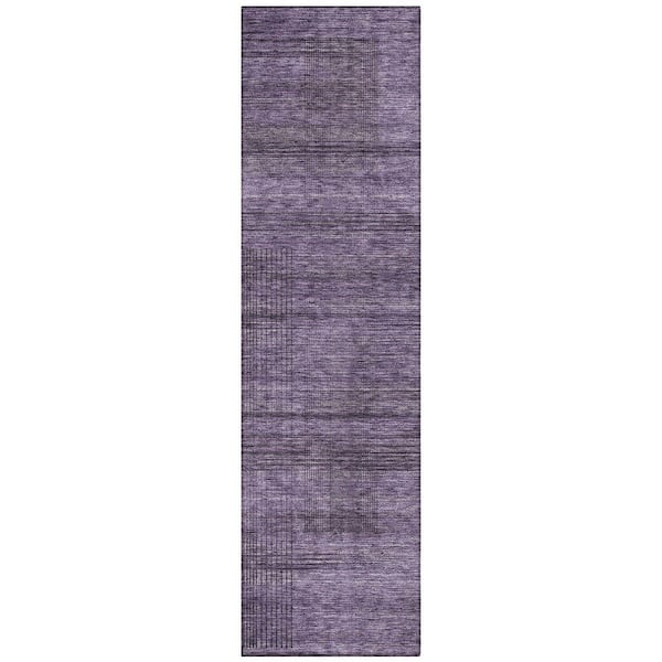 Chantille Machine Washable Indoor/Outdoor Abstract ACN820 Plum 2 ft. 3 in. x 7 ft. 6 in. Area Rug
