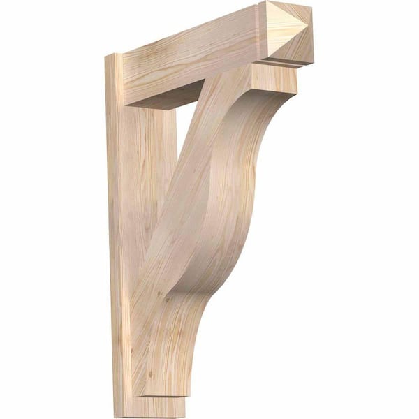Ekena Millwork 8 in. x 38 in. x 30 in. Douglas Fir Fuston Arts and Crafts Smooth Outlooker