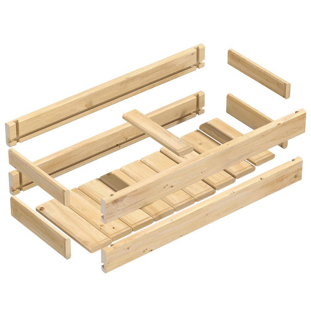Eco-Friendly Cedar Rectangular Large Outdoor Planter Box, 32" x 11"
