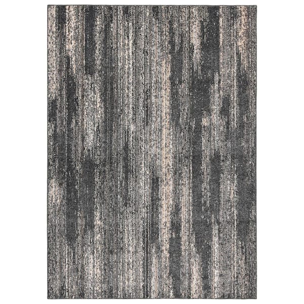 Jasper 5 ft. x 8 ft. Cinder Gray/Earth Tone Abstract Area Rug