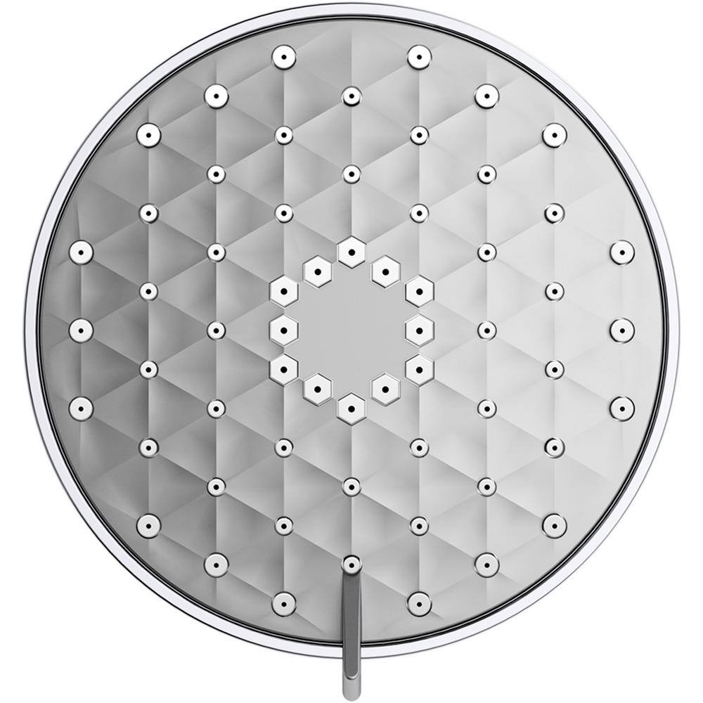 Vibrant Brushed Nickel Multifunction Wall-Mounted Showerhead